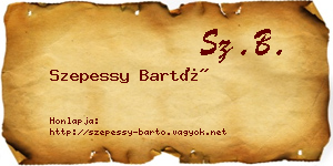 Szepessy Bartó névjegykártya
